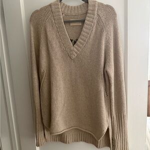 Cozy V-Neck Tan Sweater Zadig & Voltaire